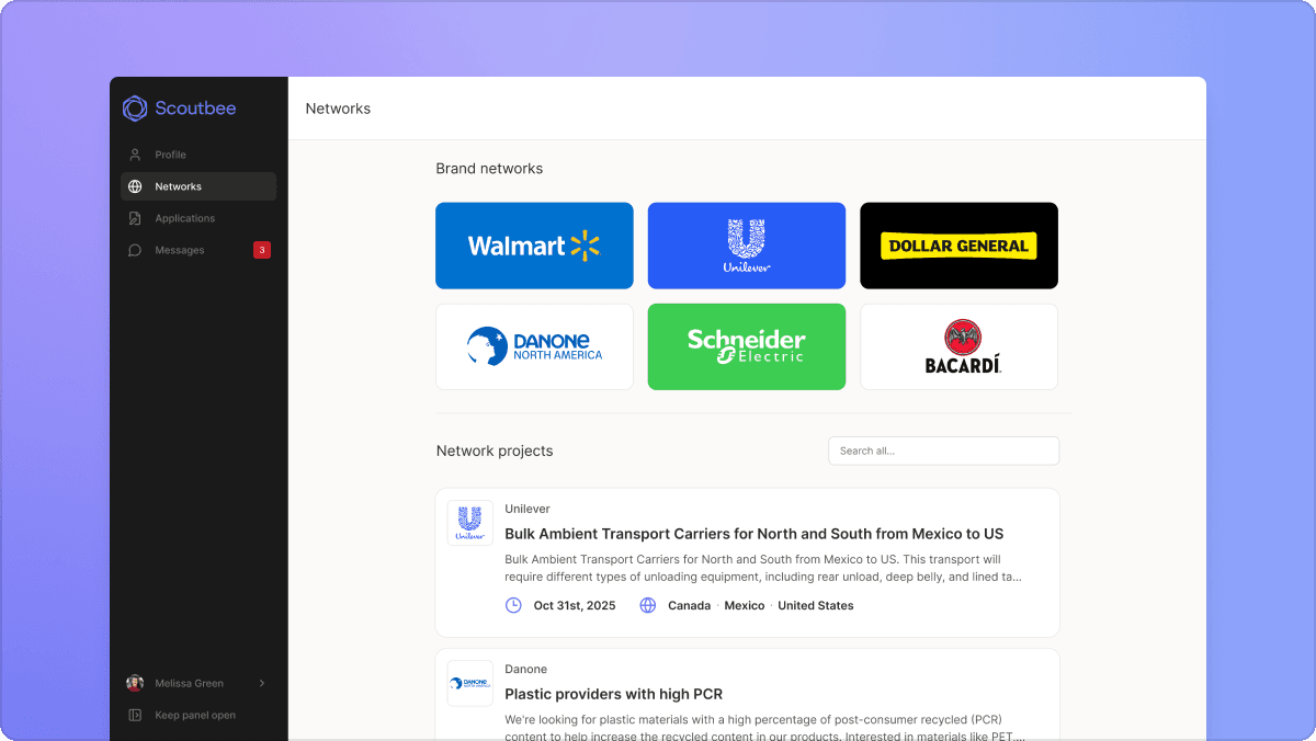 FOR SUPPLIERS section image